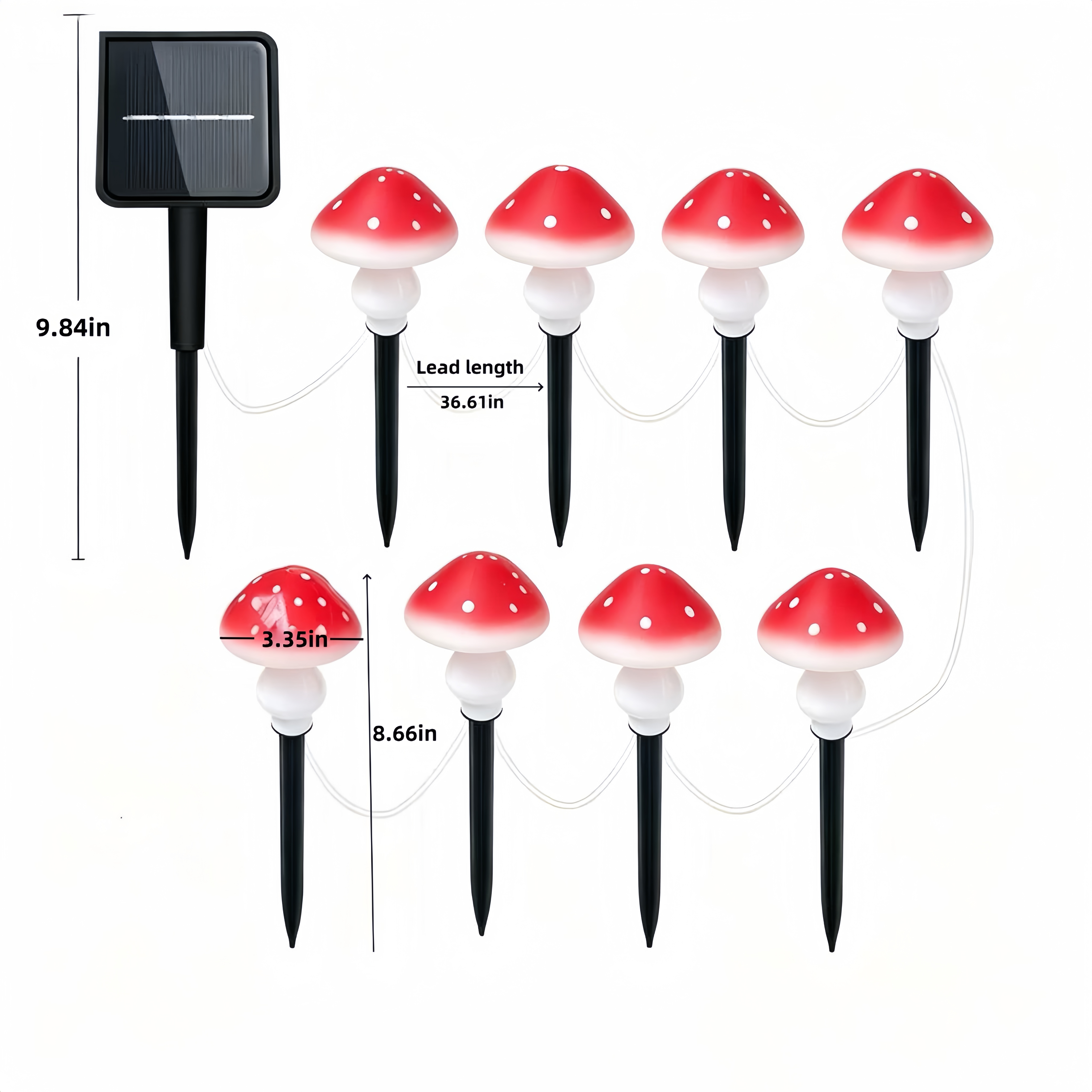 Solar Mushroom String Lights W - Christmas Lights Outdoor avis et prix