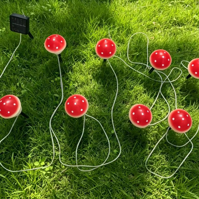 Solar Mushroom String Lights W - Christmas Lights Outdoor avis et prix
