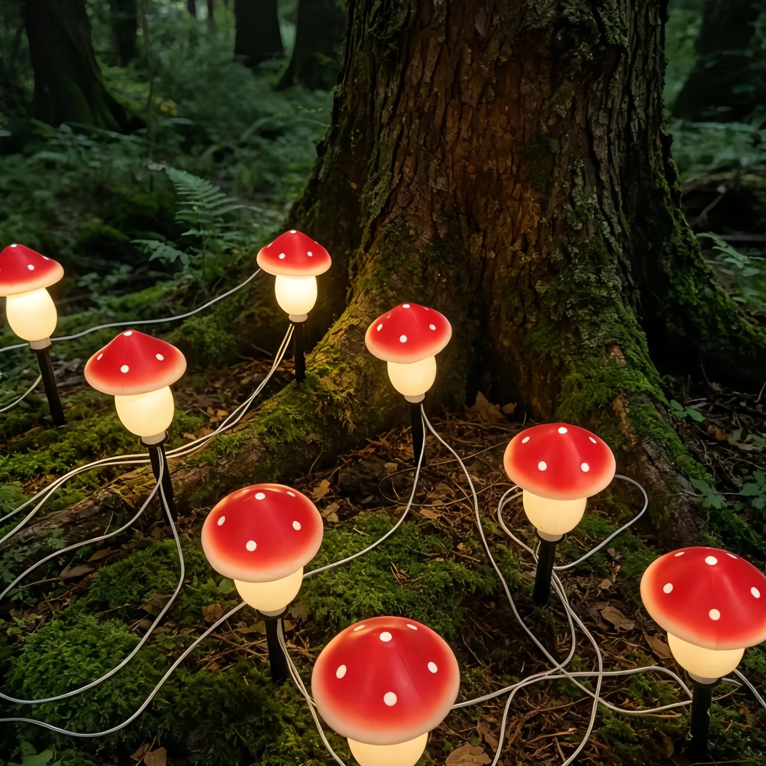 Solar Mushroom String Lights W - Christmas Lights Outdoor avis et prix