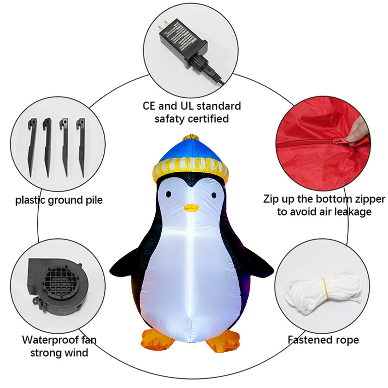 1.5M Christmas Penguin Inflata - Christmas Lights Outdoor avis et prix