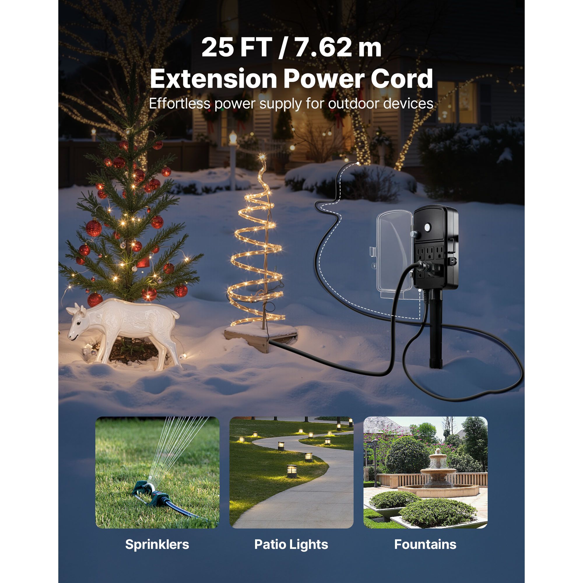 Outdoor Power Stake 25FT Exten - Christmas Lights Outdoor avis et prix