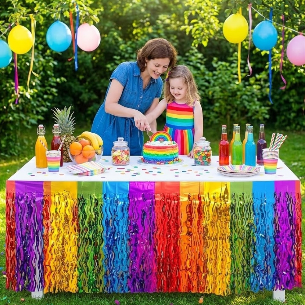 2Pack Rainbow Wavy Metallic Ti - Tinsel Garland Decoration avis et prix