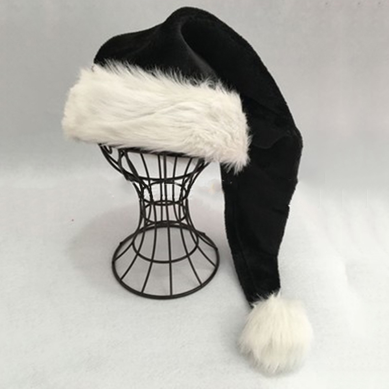 Christmas Santa Hat Black Long - Santa Hat Plush avis et prix