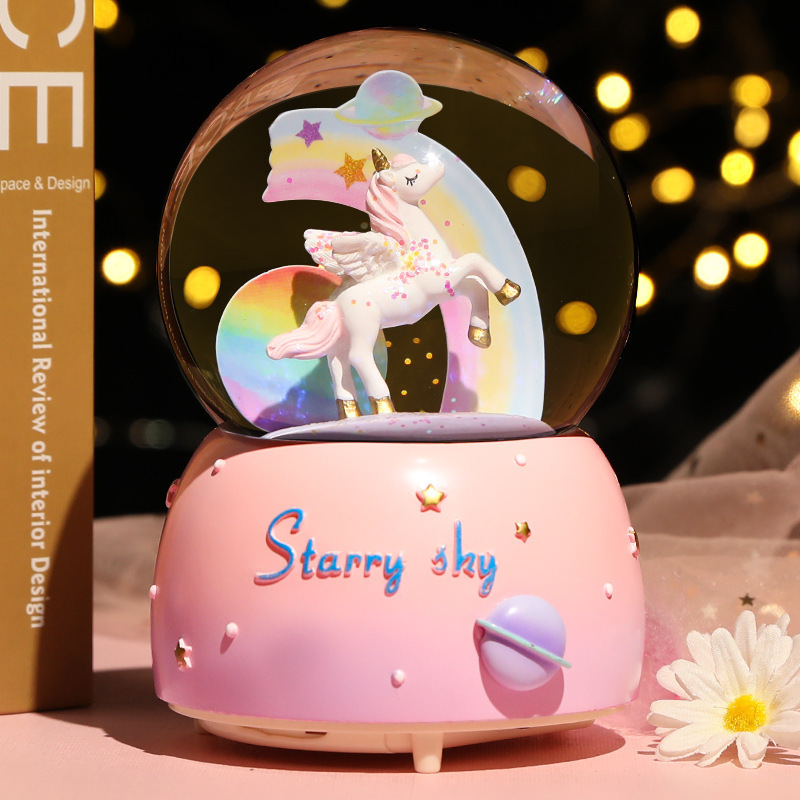 New Crystal Ball Music Box Gir - Snow Globe Musical avis et prix